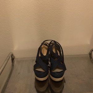 Denim Wedge heels